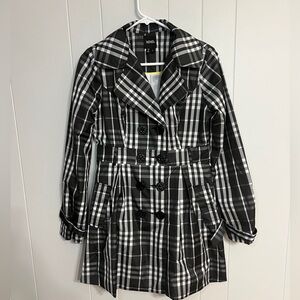 XOXO‎ Raincoat Sz S Plaid